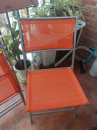 Sillas plegables terraza - naranja