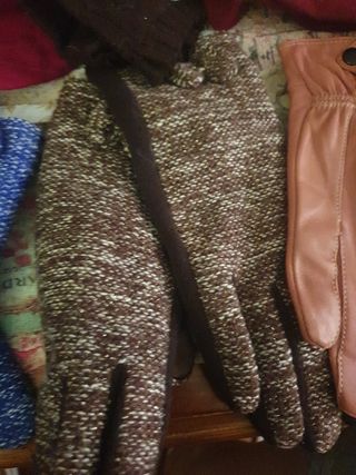 8 pares guantes lana-ante Nuevos