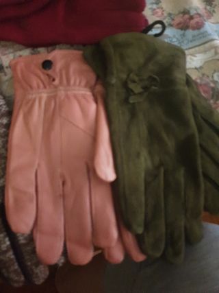 8 pares guantes lana-ante Nuevos