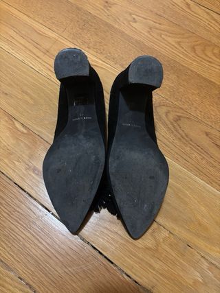 Mocasines tacón Nuria Cobo negros 
