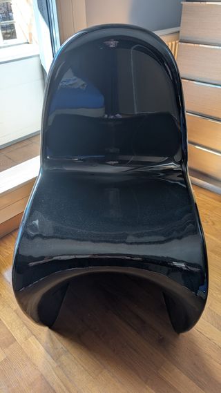 Silla Panton negra - diseño vintage