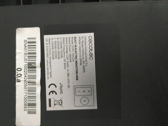 Placa inducción CECOTEC - Cocina