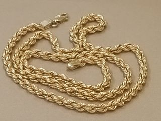 Collar oro - Cadena estilo cordón 