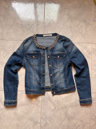 Giubbotto Jeans con dettagli