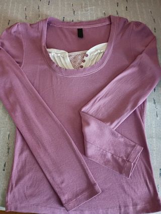 Maglia maniche lunghe viola in ottime condizioni 