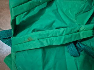 Sacca mare vintage a righe verde-bianco