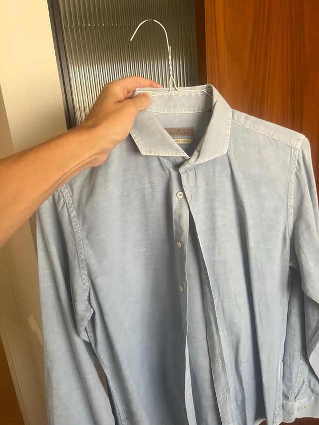 Camisa Scalpers lino azul