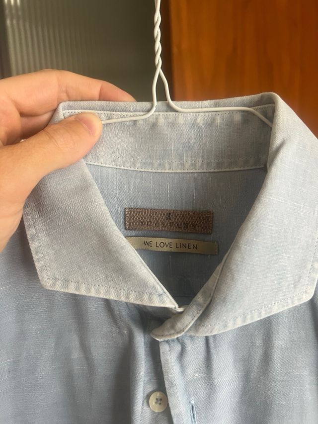 Camisa Scalpers lino azul
