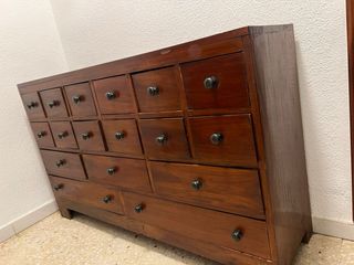 Mueble aparador madera 17 cajones