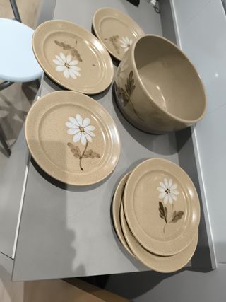 Juego de vajilla - Bol y 6 platos pequeños