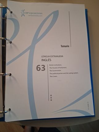 Temario oposiciones secundaria inglés 