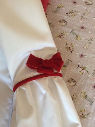 Vestido, blusa y abrigo invierno niña - Rojo 