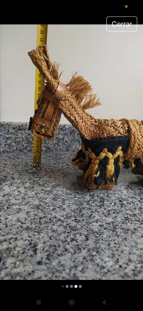 Carrito con burro esparto vintage