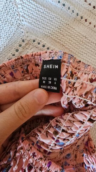 Falda tubo estampada rosa