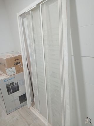 Mampara ducha 3 puertas blanca