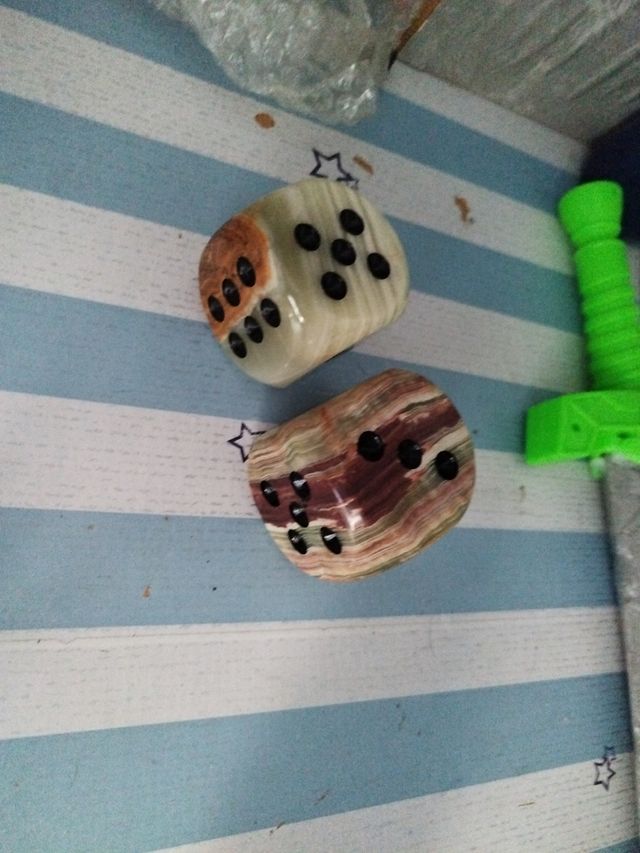 Dados de ónix (2 uds.) - 6cm