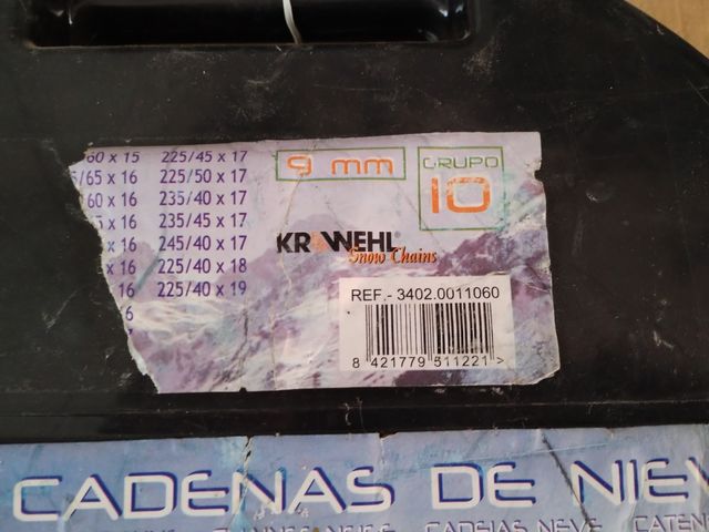 Cadenas para nieve.