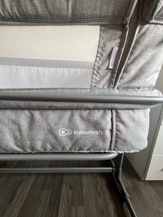 Cuna colecho Kinderkraft - gris