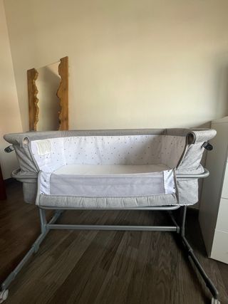 Cuna colecho Kinderkraft - gris