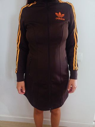 Vestido Adidas vintage marrón-naranja