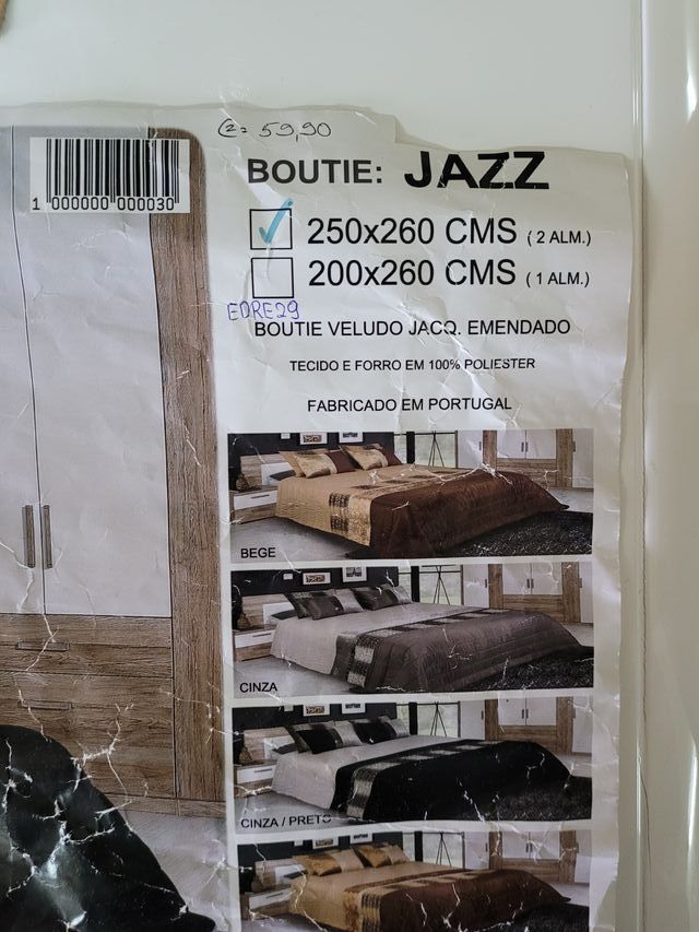 Edredao Cama Casal | Veludo Jazz