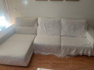 Sofá chaise longue beige 305cm