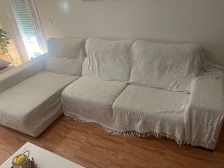 Sofá chaise longue beige 305cm