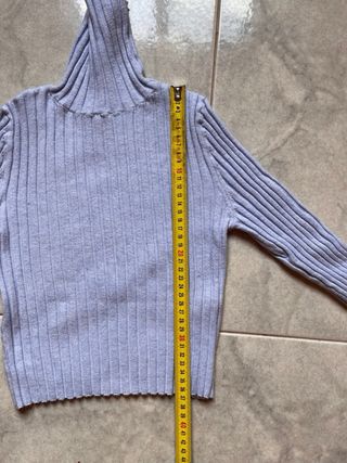 Maglione dolcevita azzurro