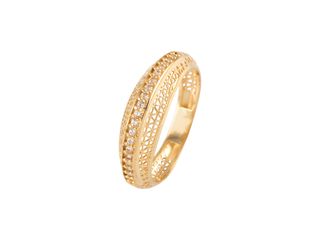 anillo oro 18k con piedra con circonita