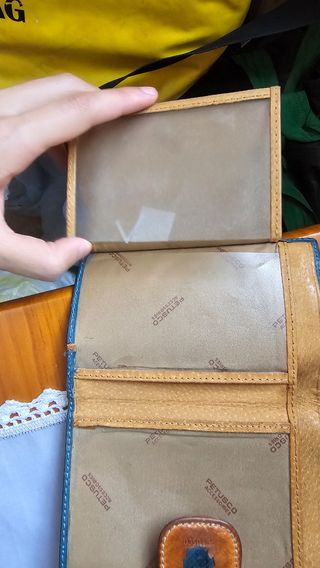 Cartera Petusco Azul y Marrón