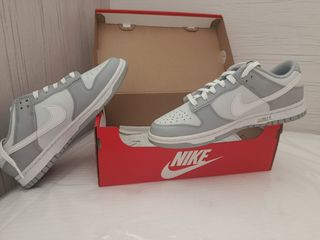 Nike Dunk Low Retro Gris-Blanco