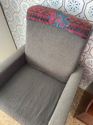 Sillón relax gris - Tela