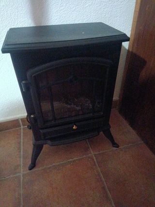 Estufa eléctrica decorativa negra