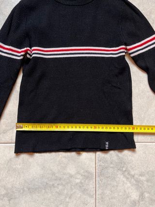 Maglione collo alto a righe