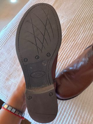 Botines Piel Marrón Mujer - Talla 38