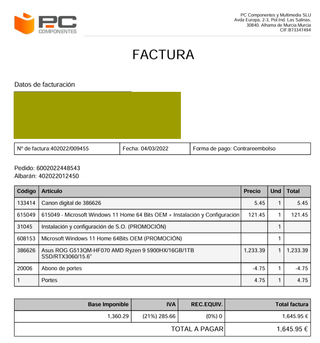 Portátil Asus ROG G15 Ryzen 9 RTX 3060