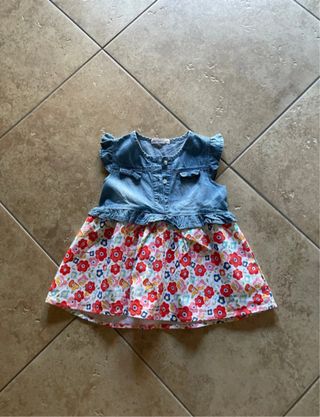 Vestito Jeans bimba fiori