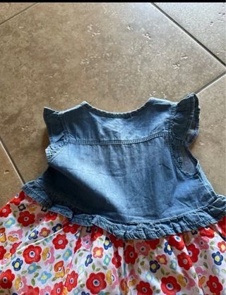 Vestito Jeans bimba fiori