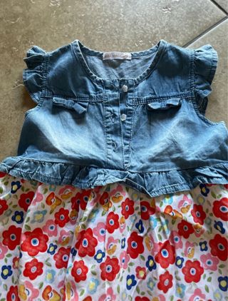 Vestito Jeans bimba fiori