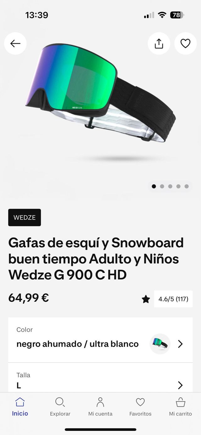 Gafas Esquí Wedze G 900 HD - L