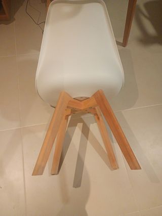 4 sillas comedor - blanco & negro