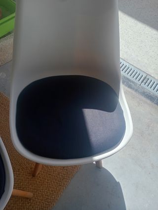 4 sillas comedor - blanco & negro