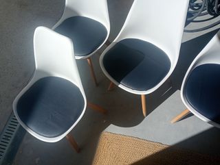 4 sillas comedor - blanco & negro
