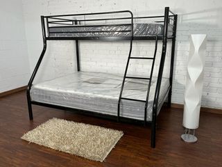 !Pack Litera Matrimonial negro + Colchon 135cm!