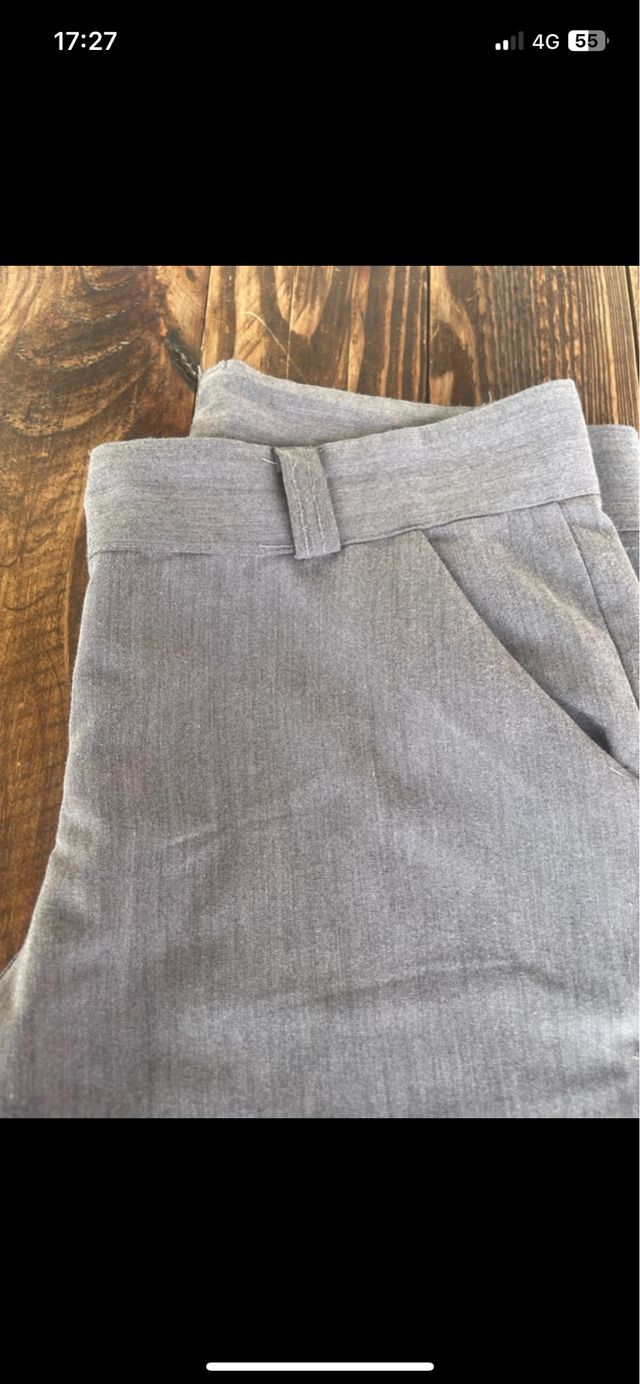 Pantaloni grigi a sigaretta donna