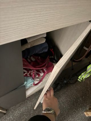 Cama con cajones - Gris y blanco