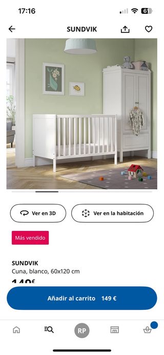 Cuna bebé IKEA - Blanca