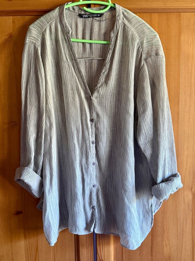 Camisa Zara gris L - oversize