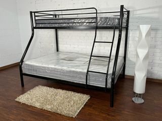 !Pack Litera Matrimonial negro + Colchon 135cm!