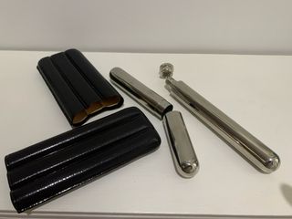 Portapuros piel | Estuche acero